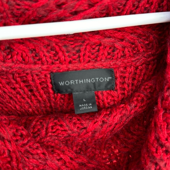 Worthington, Red, Size Large, Short Sleeve Sweater Dress - Picture 3 of 5